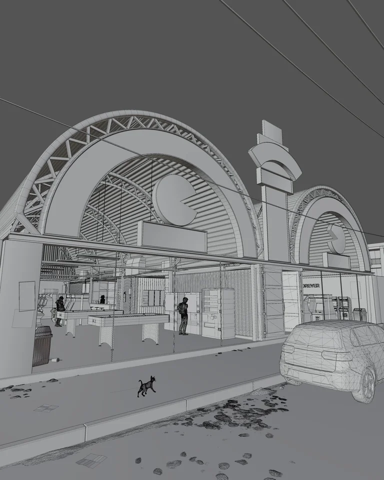 Euforia Games: vista de la estructura 3D.